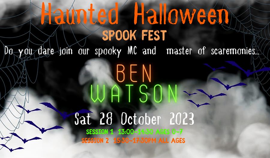 Poster for Haunted Halloween event at the White Rock Theatre Hastings
