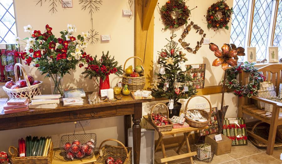 Christmas gifts at Pashley Manor's shop in Ticehurst, East Sussex