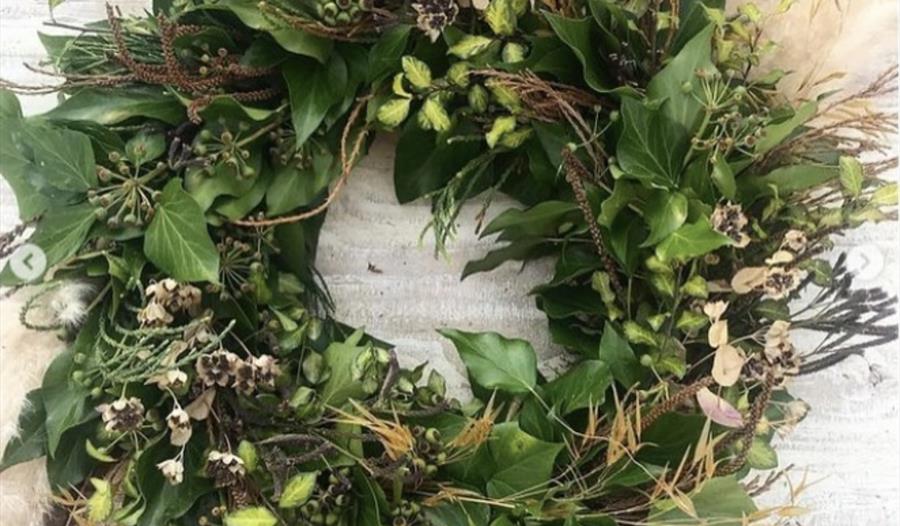 photograph of a wreath