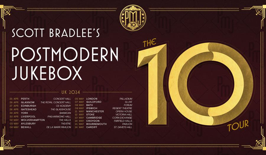 Poster for Scott Bradlee's Postmodern Jukebox, The 10 Tour.