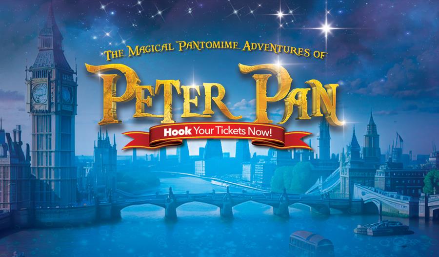 Poster for Peter Pan panotmime at White Rock Theatre Hastings