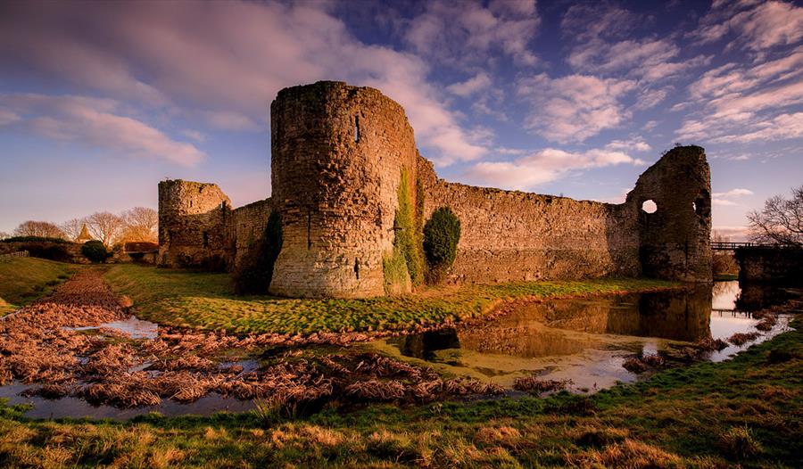 Pevensey Castle in East Sussex