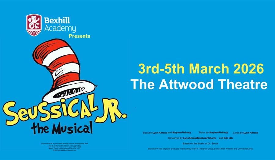 Bexhill Academy presents Seussical Jr. at The Attwood Theatre, 3rd–5th March 2026.