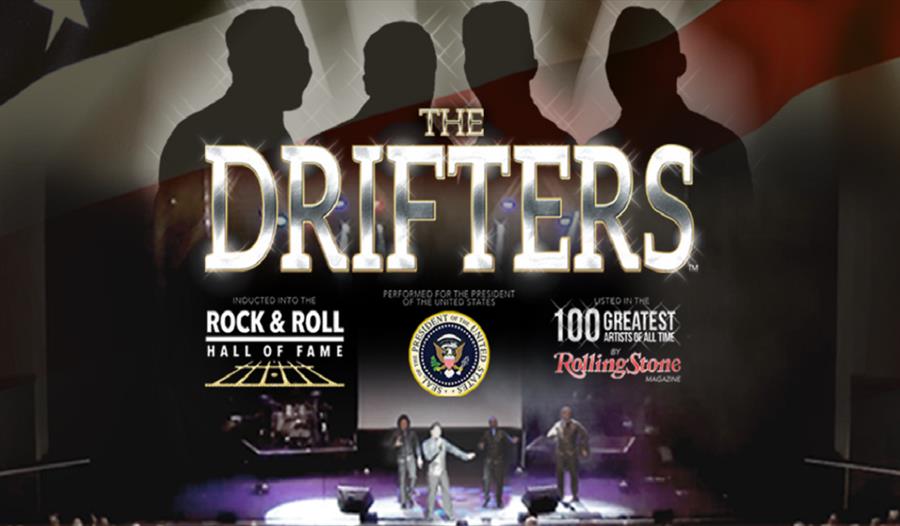 Poster for The Drifters performance at the White Rock theatre.