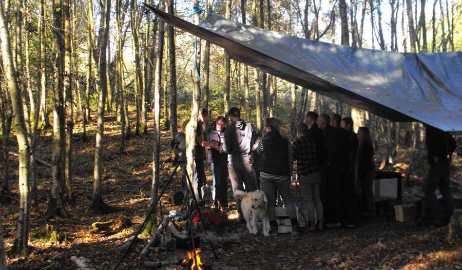 Foragers at base camp – copyright Geoff Dann