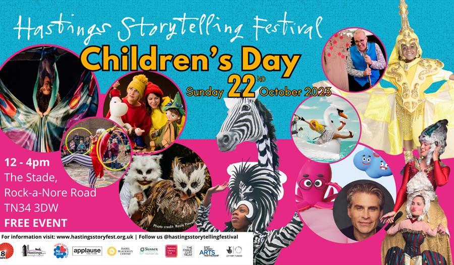 poster for Hastings Storytelling Festival Children's Day