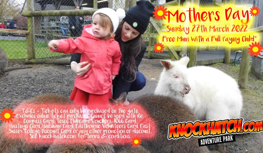 poster for mother's day at knockhatch adventure park