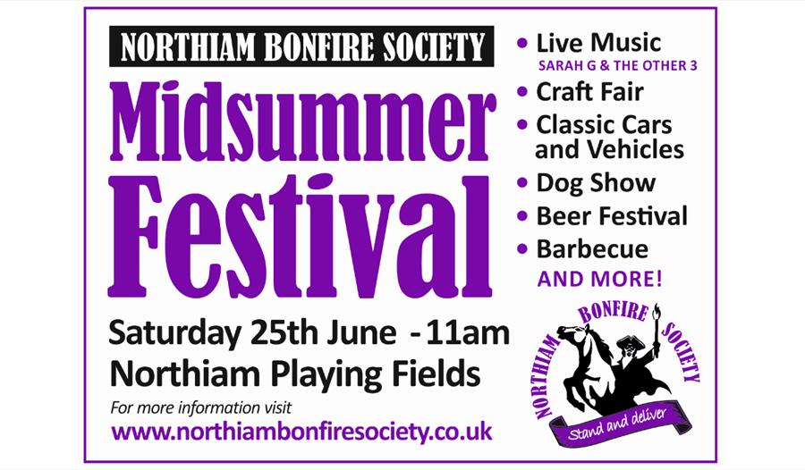 text poster for northiam festival includes information already in text description
