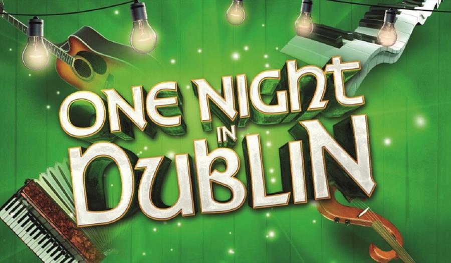 green poster with text 'one night in dublin'. Accordion and stings in background.