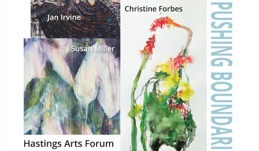 Pushing Boundaries at Hastings Arts Forum poster