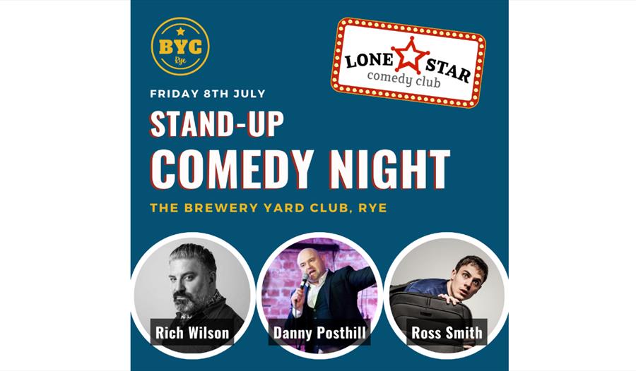 poster for stand up comedy night at the brewery yard club