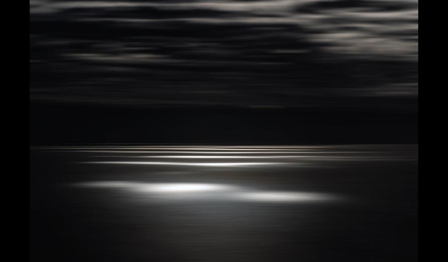 black and white seascape poster