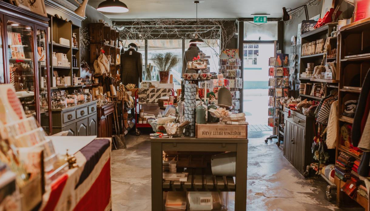 Interior of British Design, British Made, showcasing British-made gifts, homeware and artisan products.
