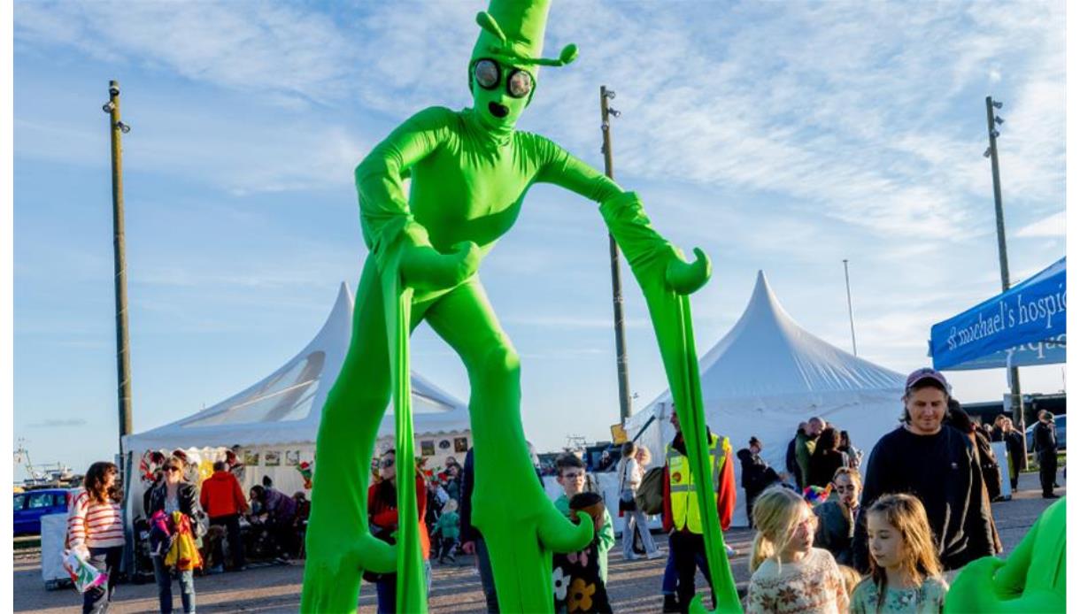 Man on stilts