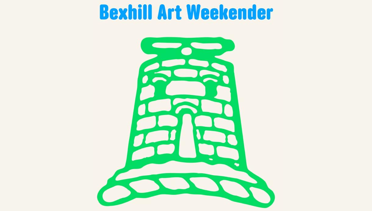 Bexhill Art Weekender logo featuring a stylised green image