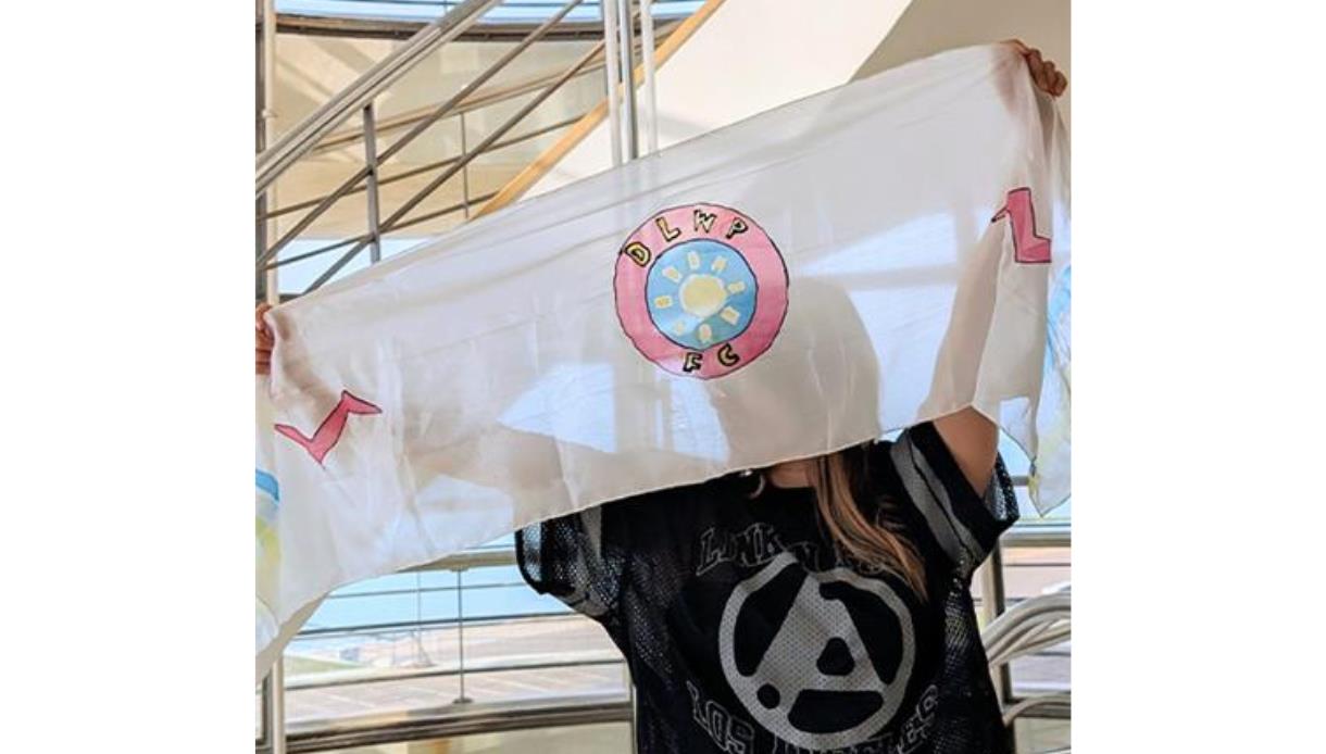 Paint your own silk football scarf