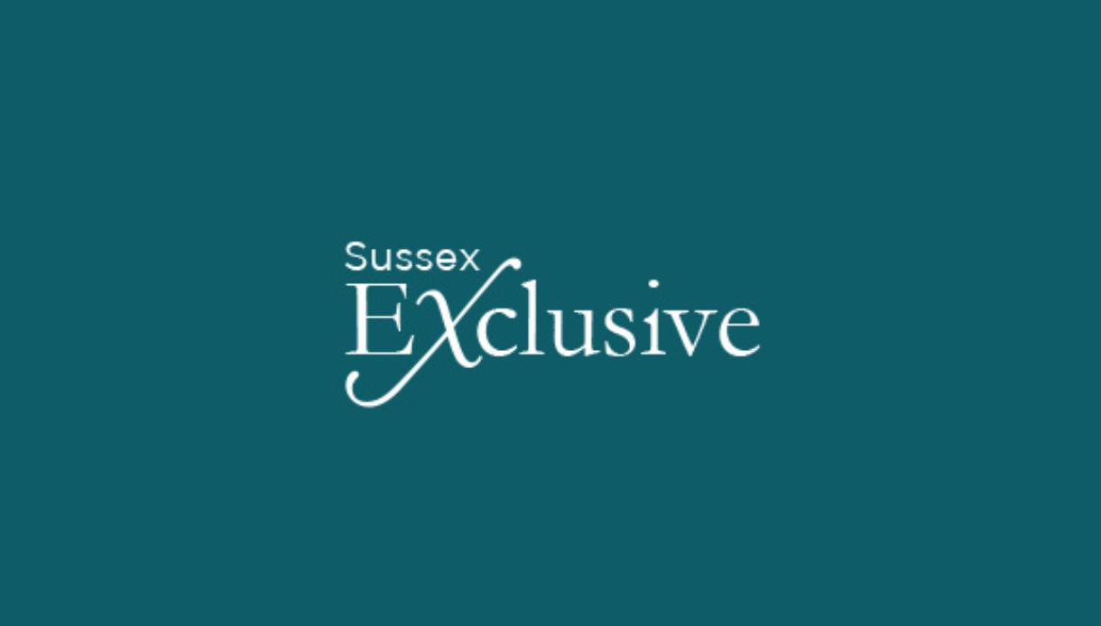 Sussex Exclusive logo in white text on a teal background.