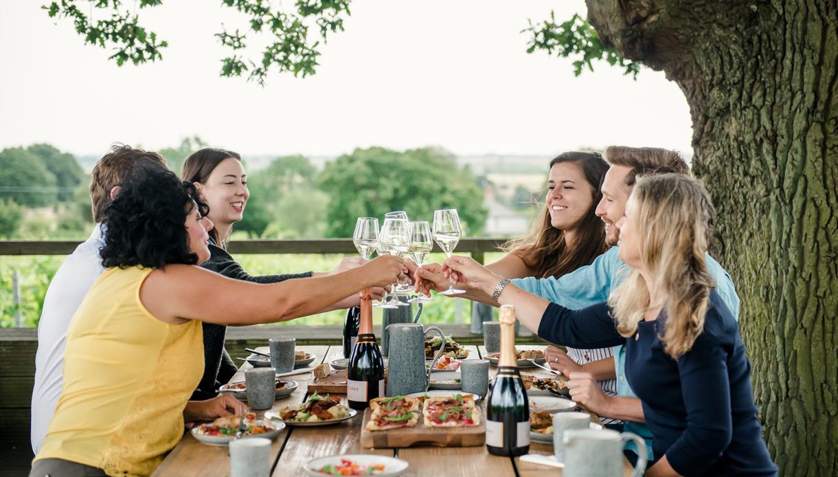 Lunch at Gusbourne Estate, Appledore, Kent.