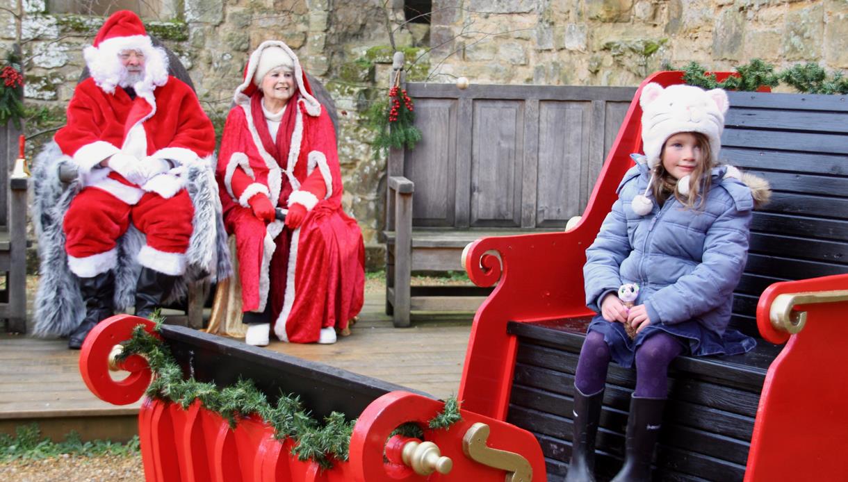 Father Christmas's sleigh at Bodiam Castle