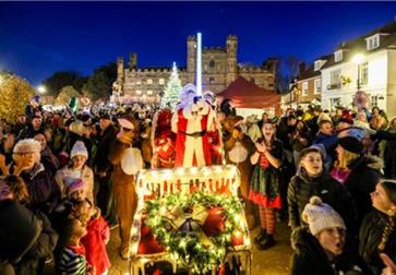 Battles Christmas Parade and Christmas Tree Light Switch on