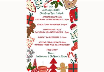 Battle Christmas tree festival poster