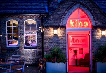 Courtyard and entrance at Kino Rye cinema