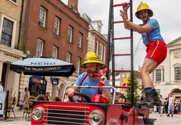 Street performance firefighters