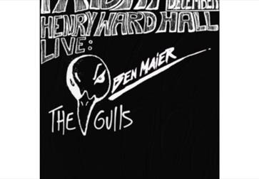 A black event poster with bold white hand-drawn lettering. At the top, the text reads “Friday December” and “Henry Ward Hall.” Below, in large letters