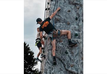 Mobile Climbing Wall at Herstmonceux Castle