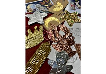 Adult tin embossing workshop with Amy Madge