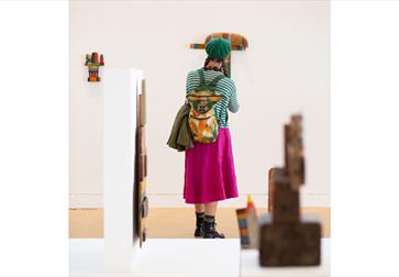 Image shows someone viewing at at The De La Warr Pavilion.