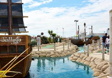 Pirate Ship on golf course in Hastings East Sussex