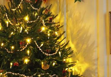 A Christmas Tree upon entering Lamb House | © National Trust Images/Cassie Dickson