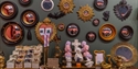 Display of ornate mirrors, candles, handcrafted soaps and curiosities inside Tadhg Mae Projects, Hastings.