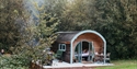 Arched wooden shelter with outdoor area at Downash