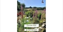 Peaceful flower garden and countryside views at Fisherwood Farm, surrounded by nature and open fields.