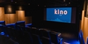 Modern screening room at Kino Rye with comfortable seating and a large cinema screen.