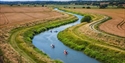 Rowing on the River Rother at Bodiam Boating Station, East Sussex