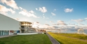 De La Warr Pavilion exterior shot by the sunny coast in Bexhill East Sussex