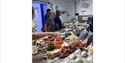 Fresh seafood counter at Rye Fish Market with lobsters, shellfish, and assorted fish displayed on ice.