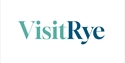Logo for Visit Rye featuring the words ‘Visit Rye’ in a serif font. The word ‘Visit’ is in a light teal color, while ‘Rye’ is in a darker blue shade.