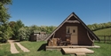 Wood and Penfold twin cabins at Swallowtail Hill glamping near Rye, East Sussex