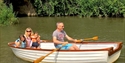 Rowing on the River Rother at Bodiam Boating Station, East Sussex