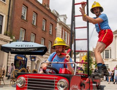 Street performance firefighters