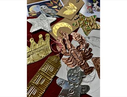 Adult tin embossing workshop with Amy Madge