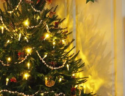 A Christmas Tree upon entering Lamb House | © National Trust Images/Cassie Dickson