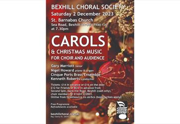 Poster for Bexhill Choral Society event.