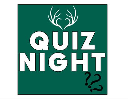 text saying "quiz night" in white font against a green background.