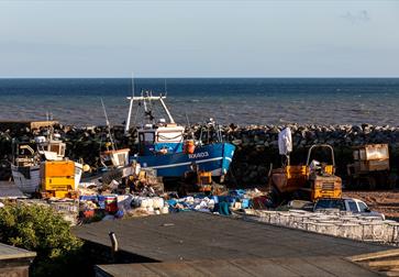 Photo of Hastings fishing beach and boats