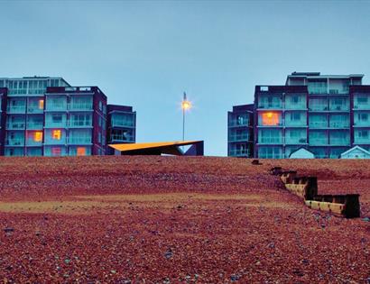 Bexhill beach pictured on Keane's Strangeland album